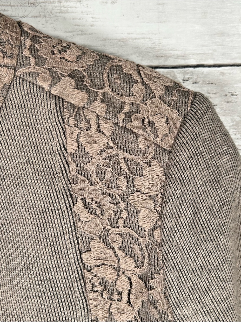 Free People Military Lace Double Breasted Cropped Peplum Tan Black Jacket 6 - Picture 6 of 8